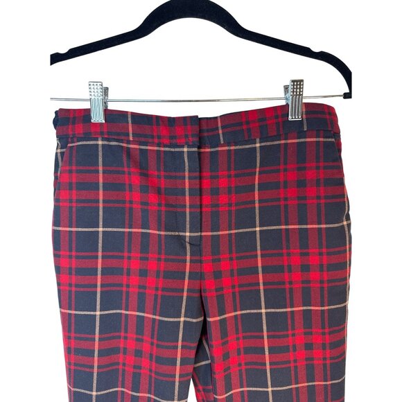 Zara Medium Basic Red & Black Plaid Pants - Picture 4 of 12